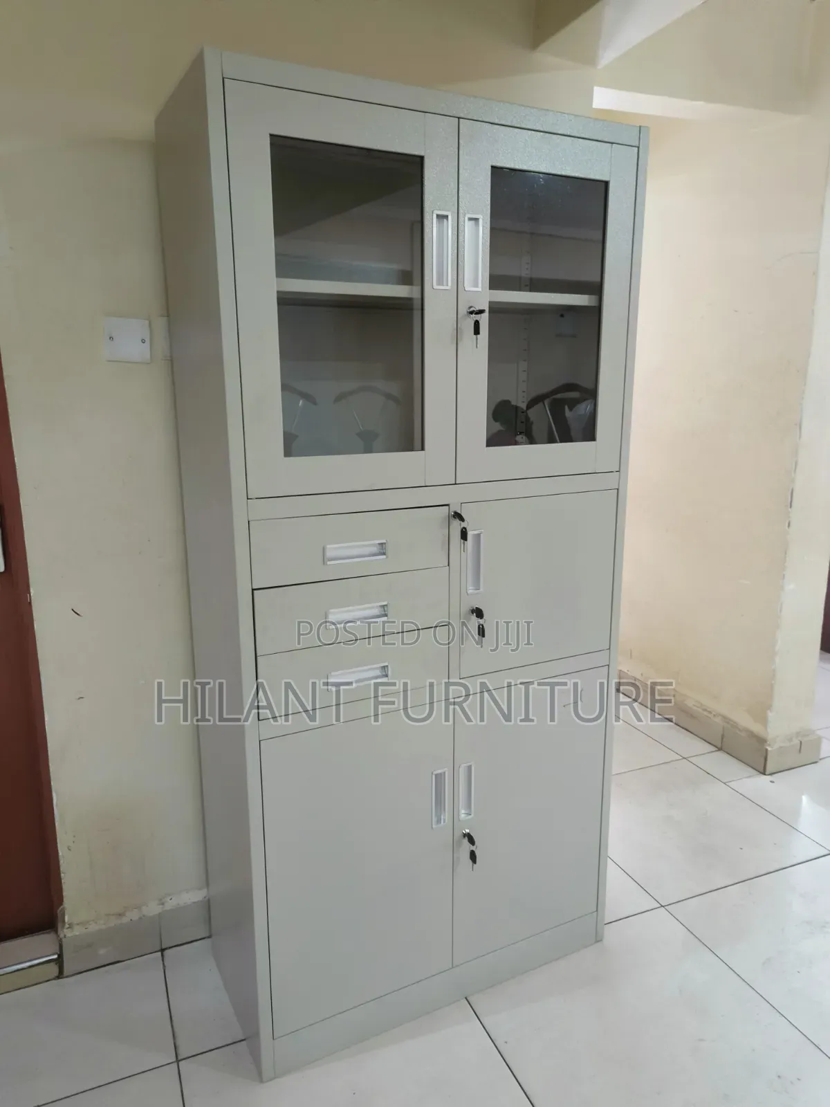 Grey Heavy-Duty Steel File Cabinet