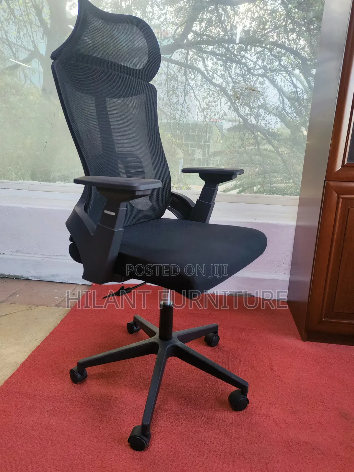 High-Back Mesh Executive Office Chair With Lumbar Support