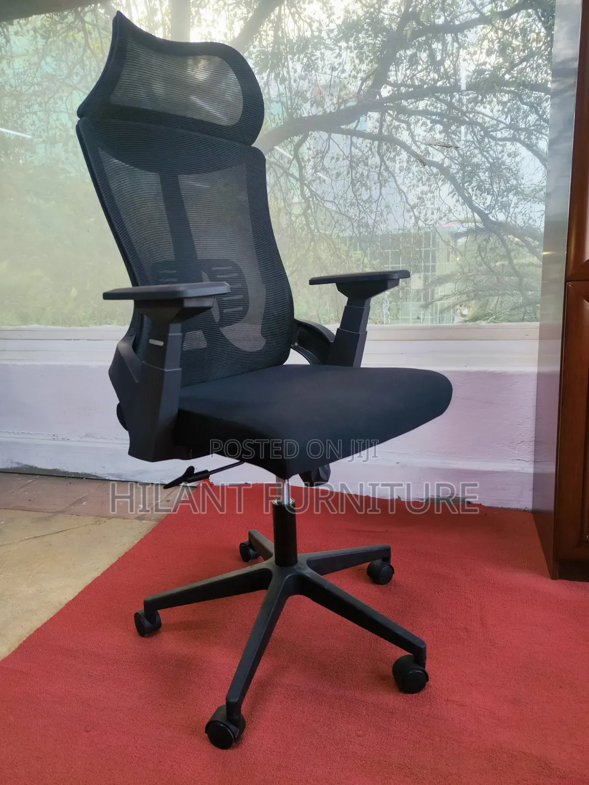 High-Back Mesh Executive Office Chair With Lumbar Support