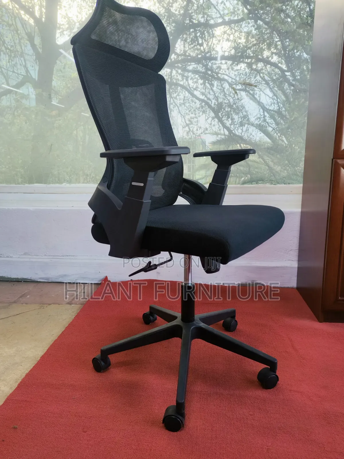 High-Back Mesh Executive Office Chair With Lumbar Support