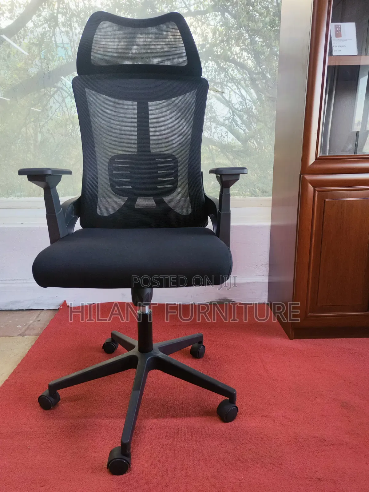 High-Back Mesh Executive Office Chair With Lumbar Support