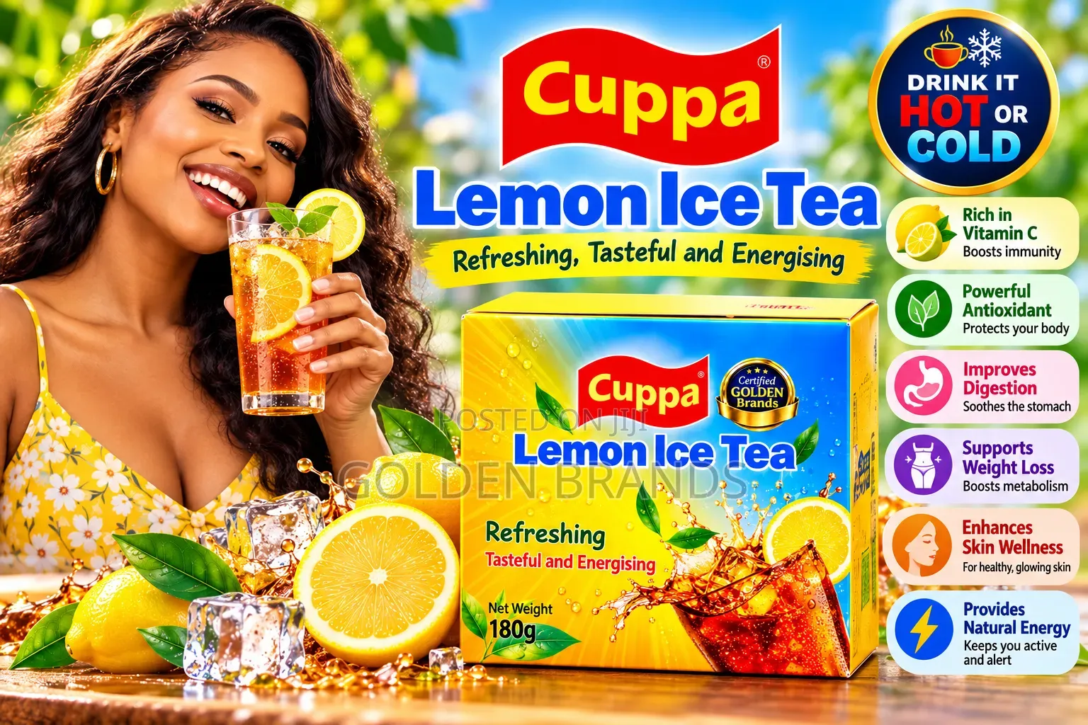 Golden Cuppa Lemon Ice Tea–Refreshing, Tasty & Energising!