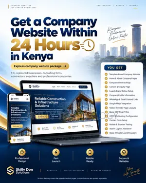 Get a Company Website Within 24 Hours in Kenya