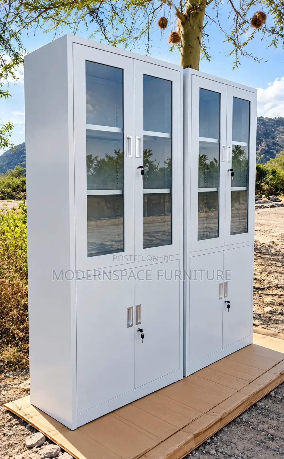Steel Office Cabinet With Glass Doors /Filing Storage