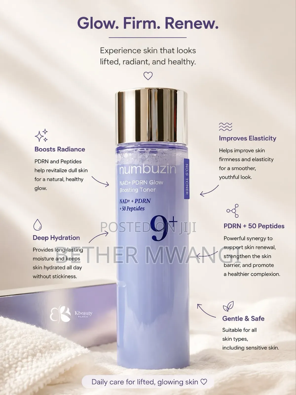 Numbuzin No.9 NAD+ PDRN Glow Boosting Toner in Kenya