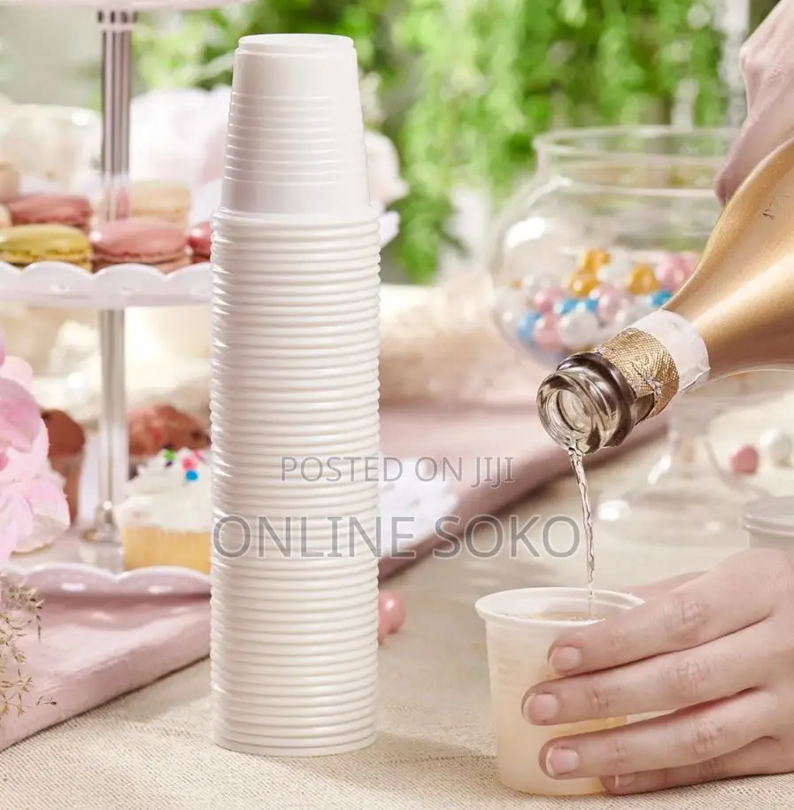 Multipurpose Disposable Plastic Cups – 50-PC - 150ml/5oz Drinking Cups