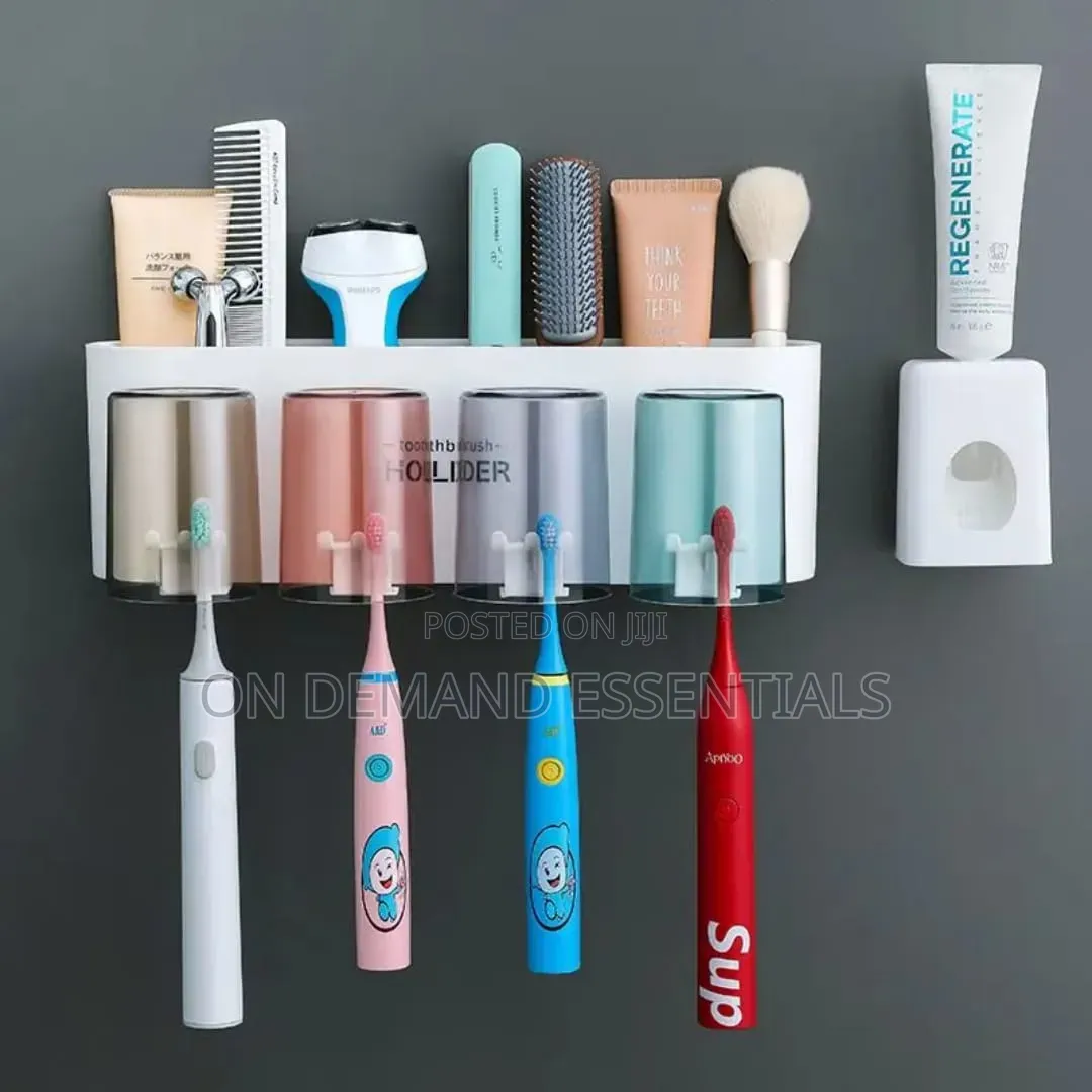 Toothbrush Toothpaste Organizer Set With More Slots