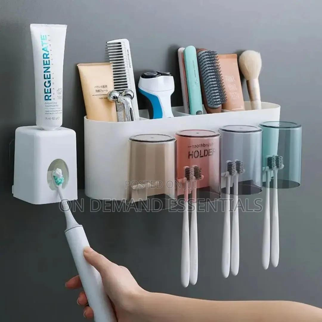 Toothbrush Toothpaste Organizer Set With More Slots