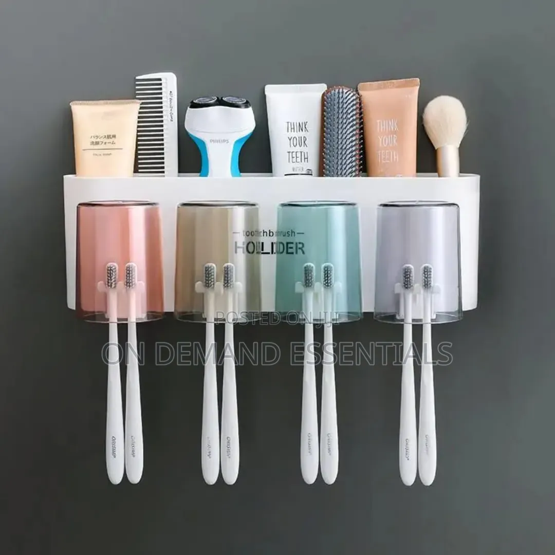 Toothbrush Toothpaste Organizer Set With More Slots