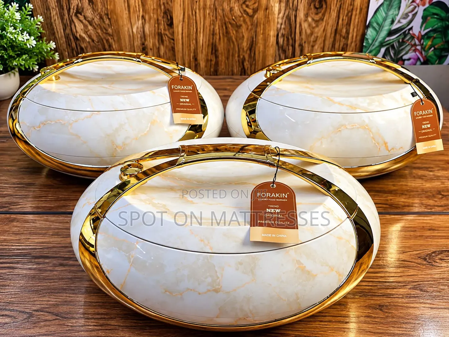 3pc Luxury Marble Food Warmers. Countrywide Delivery Available.