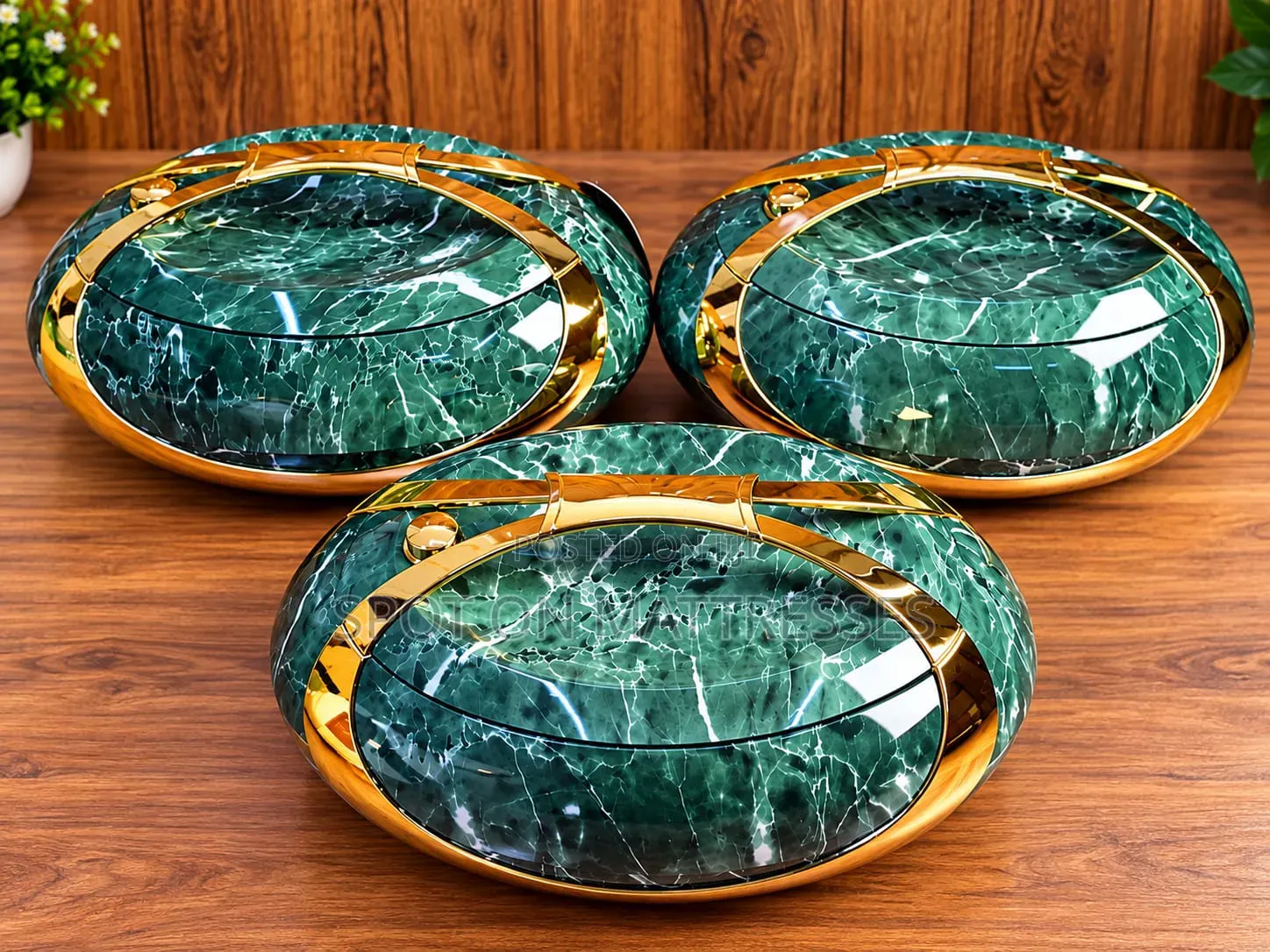 3pc Luxury Marble Food Warmers. Countrywide Delivery Available.