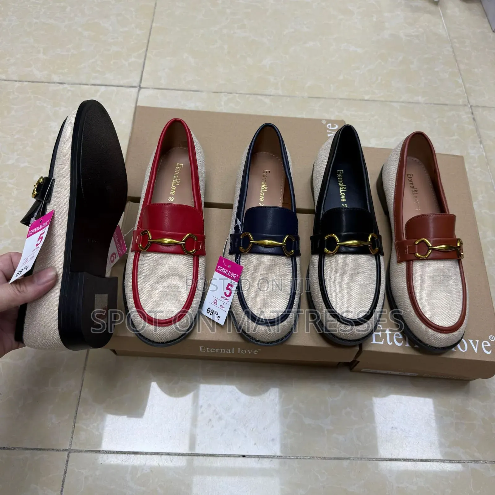 Eternal Love Ladies' Brogues. Sizes 37-42. Red/Blue/Brown/Black.