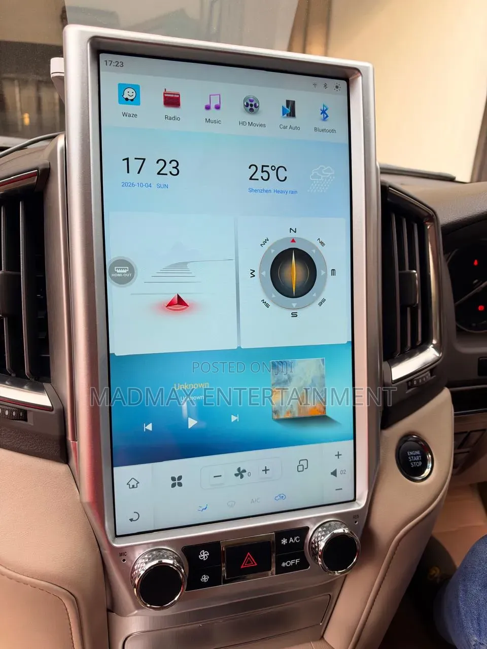 Toyota LandCruiser Zx Tesla Android Radio Infotainment Upgrade