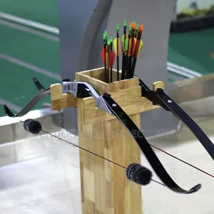 Multifunctional Wooden Arrow Box and Recurve Bow Stand