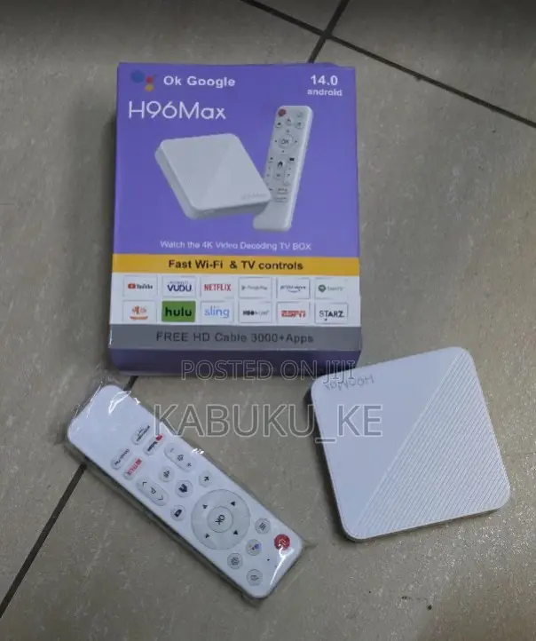 Smart Android TV Box With Youtube + Netflix With Play Store-H96 Max