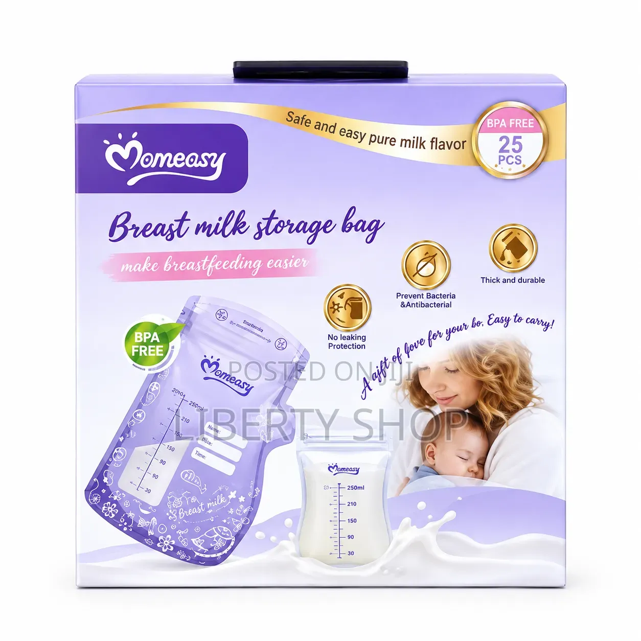 Mom Easy Milk Storage Bags – Breast Milk Freezer Bags for Safe Storage