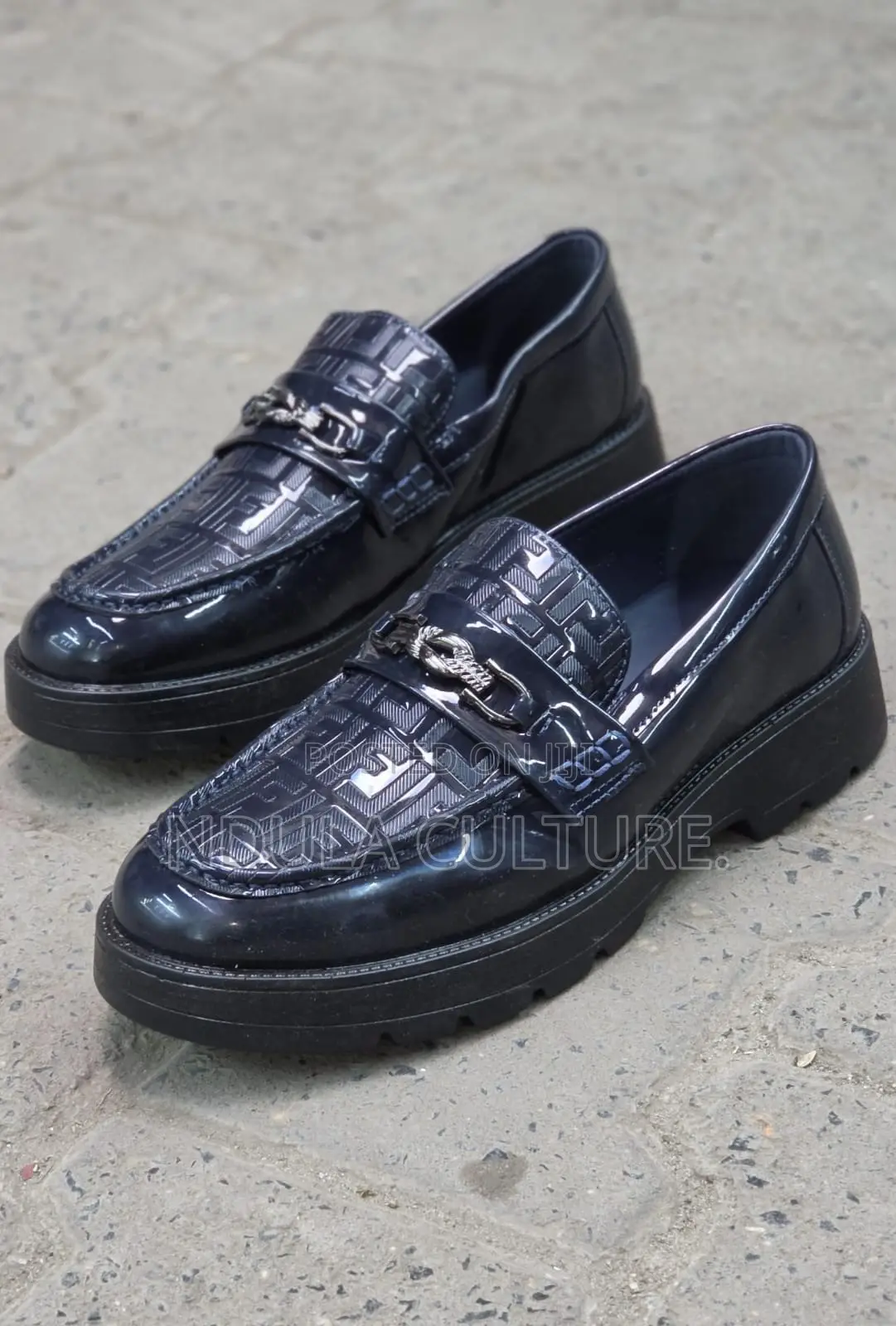 Fernando Melo Slip on Wet Look Casual Loafers