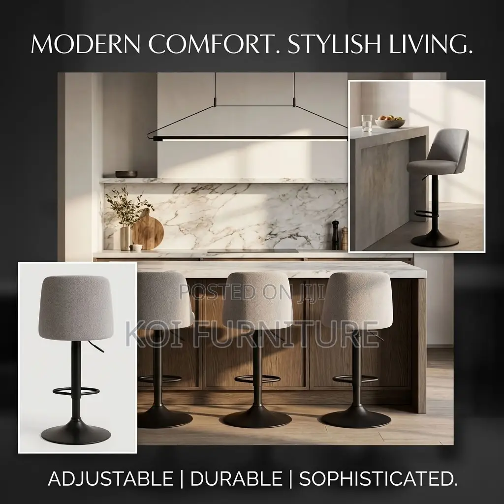Barstool; Adjsutable High Leather Modern Barstools