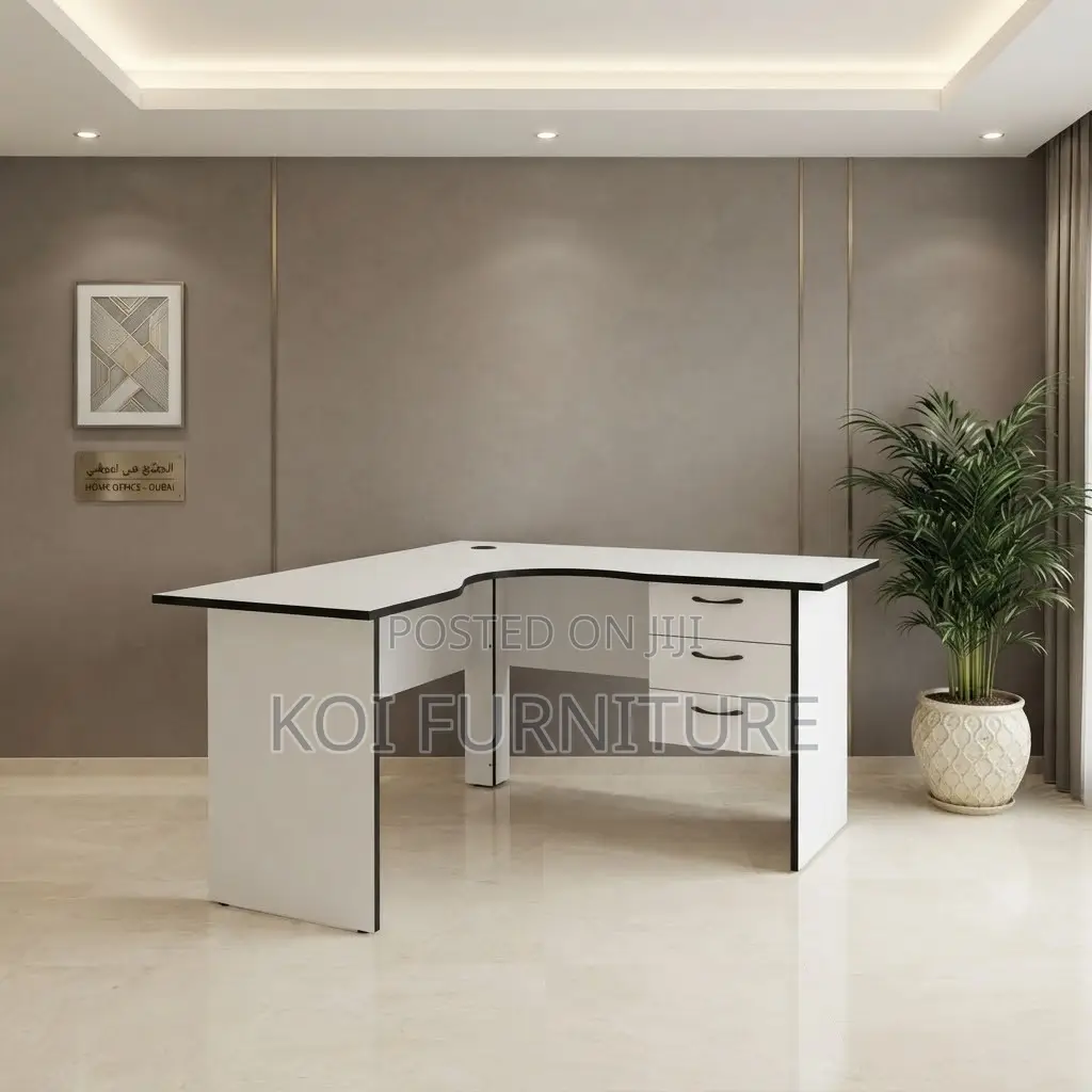 Office Desk; White Round Curved 1200MM Home Office Computer Desk