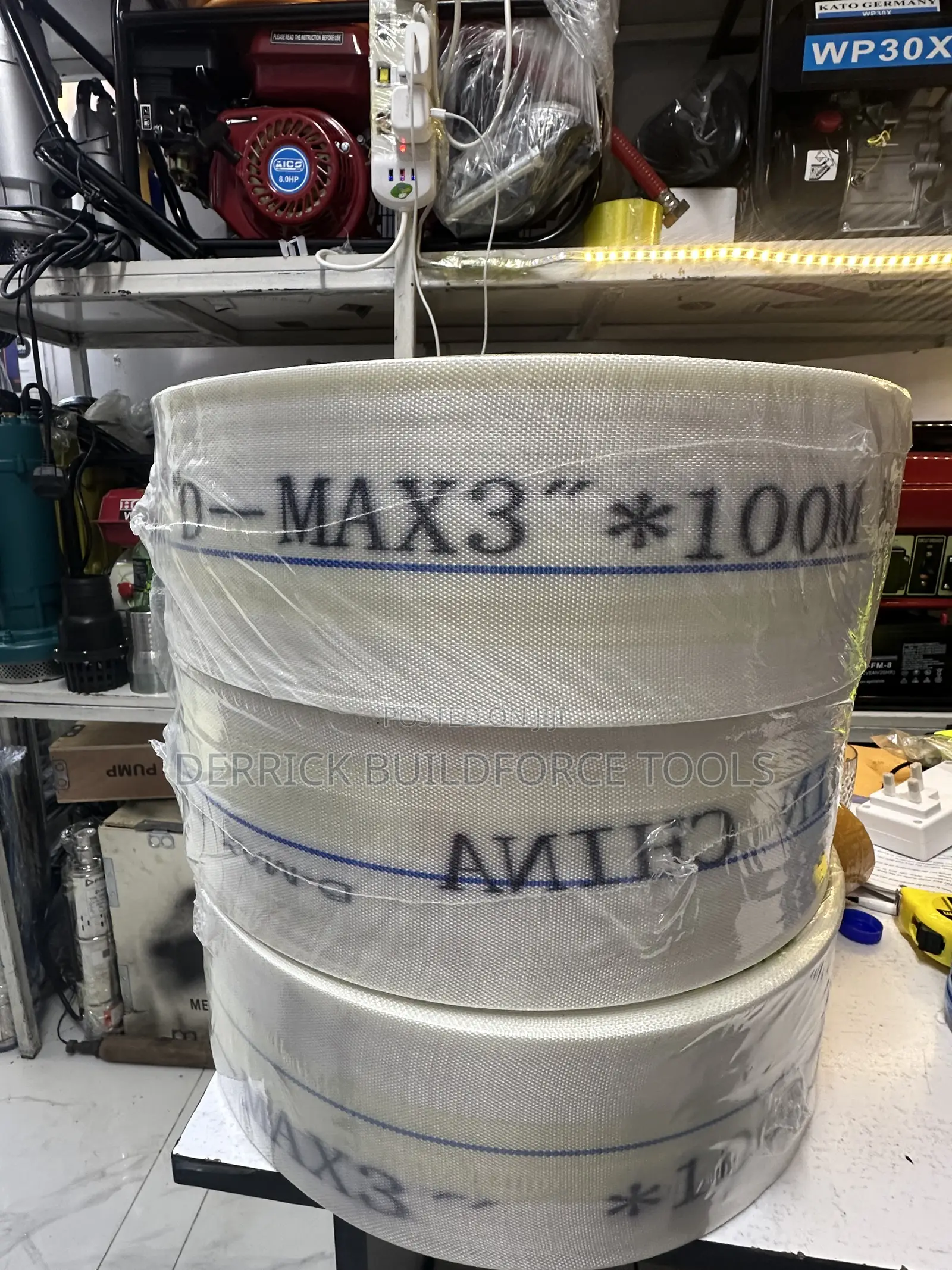 D Max 3x100m Canvas Delivery Hose