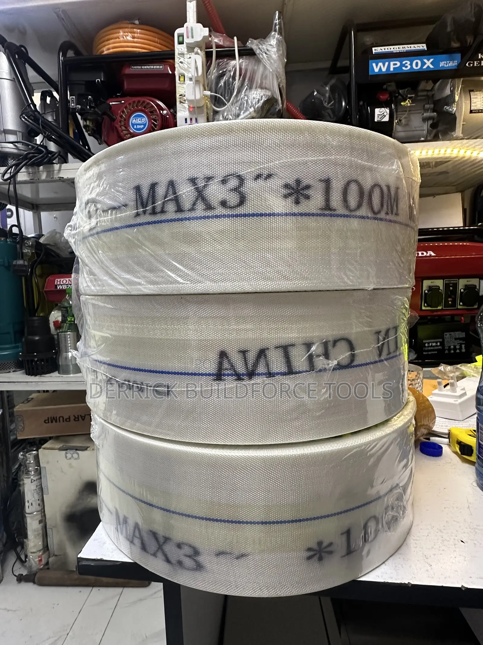 D Max 3x100m Canvas Delivery Hose