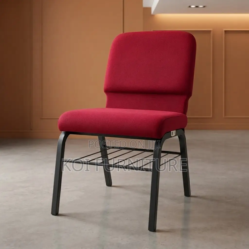 Office Chairs; Armless Red Modern Events Church Chair