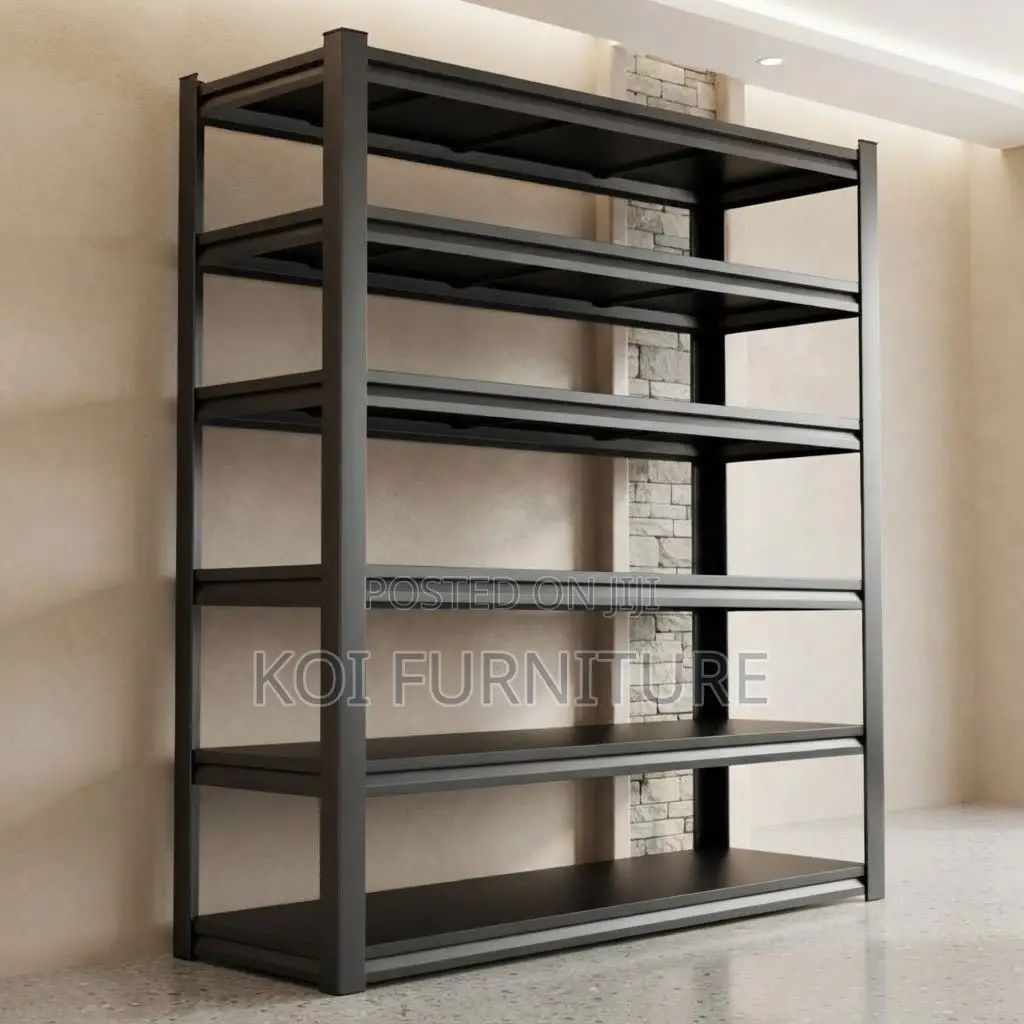 Storage Unit; Black Organization Storage Shelf Rack