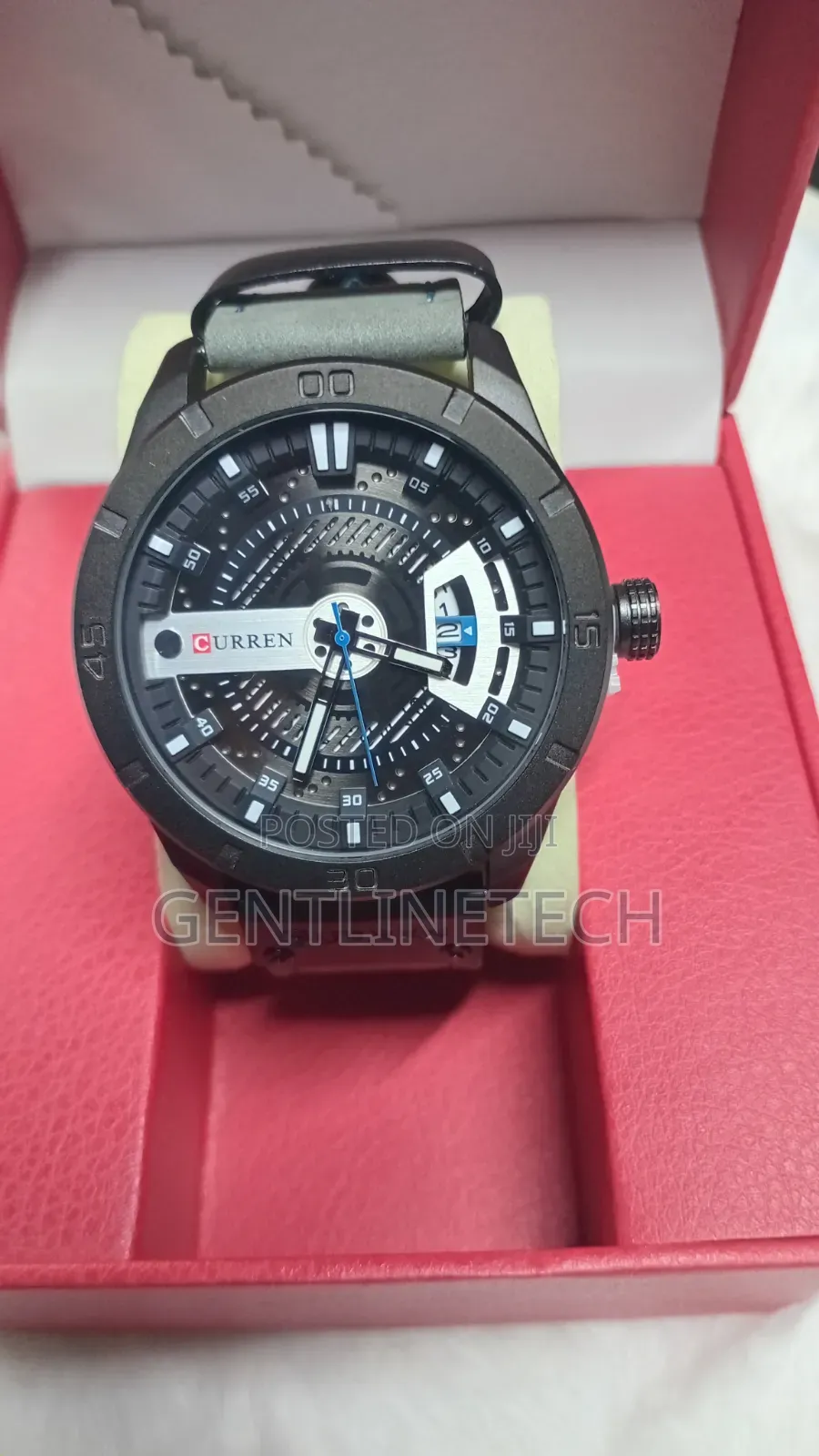 Curren Gray Leather Men's Watch