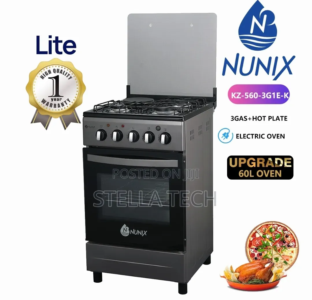 New Model 50*55 Nunix 3+1 With Electric Oven Standing Cooker