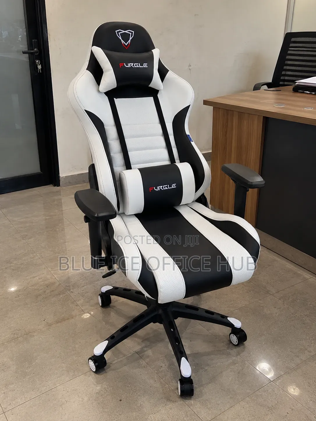 Black and White Gaming Chair – Racing Style Computer Chair Kenya.