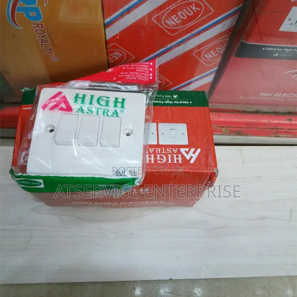 High Astra Modern White Wall Switch for Lighting