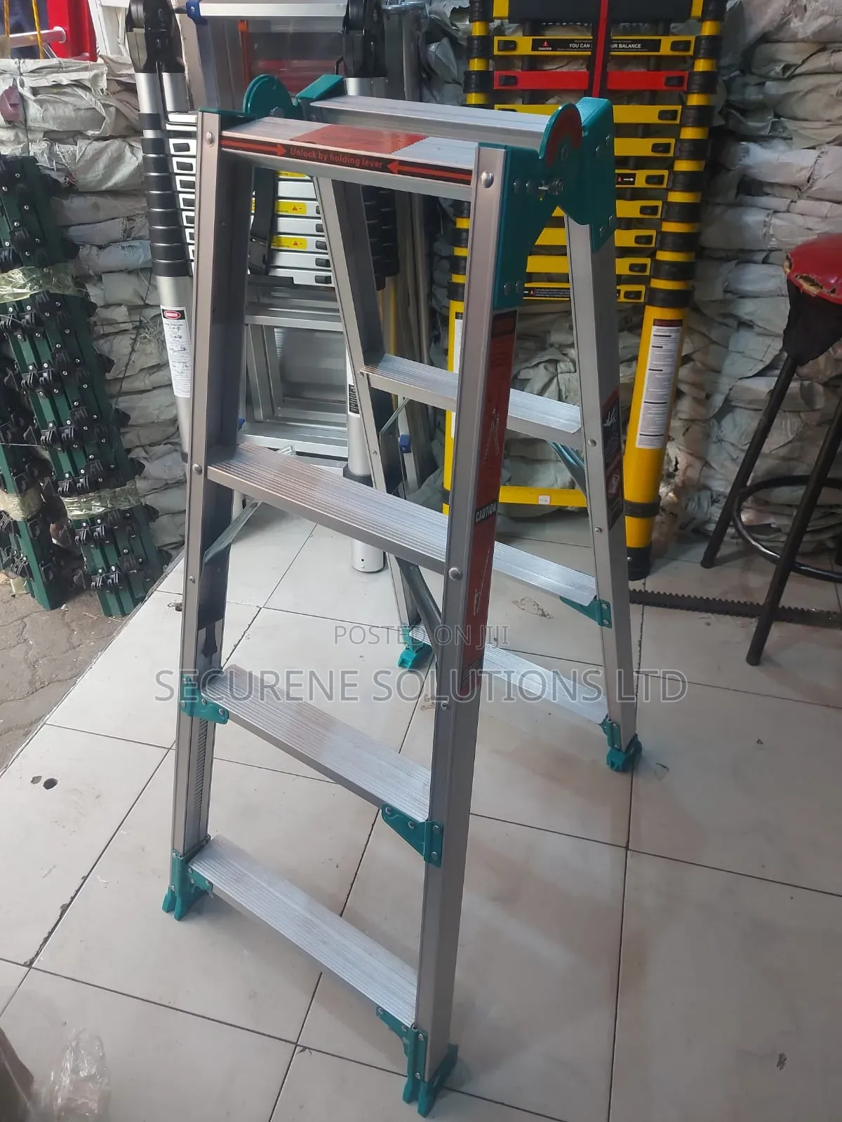 ShangShuo 3+3 Step Aluminum Alloy Double-Side a-Frame Folding Ladder.