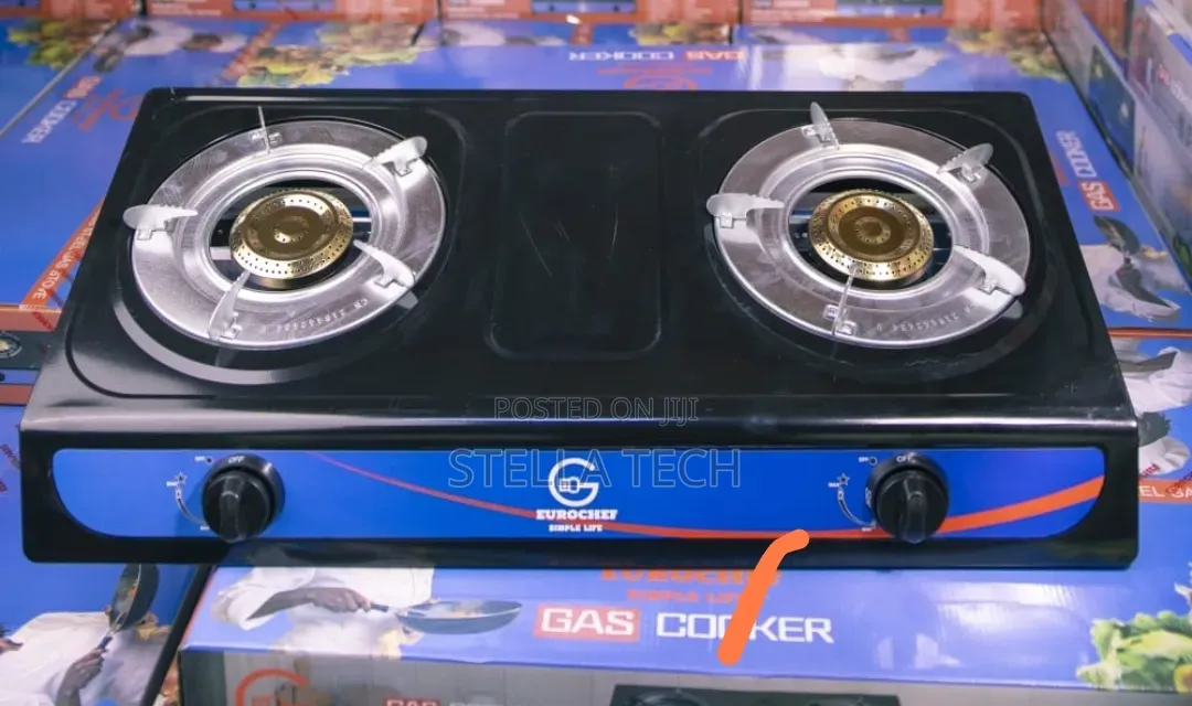 Eurochef Stainless Steel Black 2 Burner Cooker