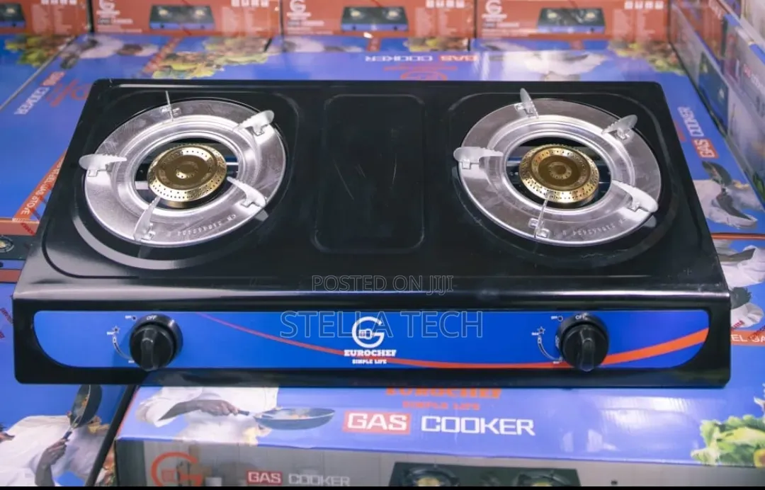 Eurochef Stainless Steel Black 2 Burner Cooker