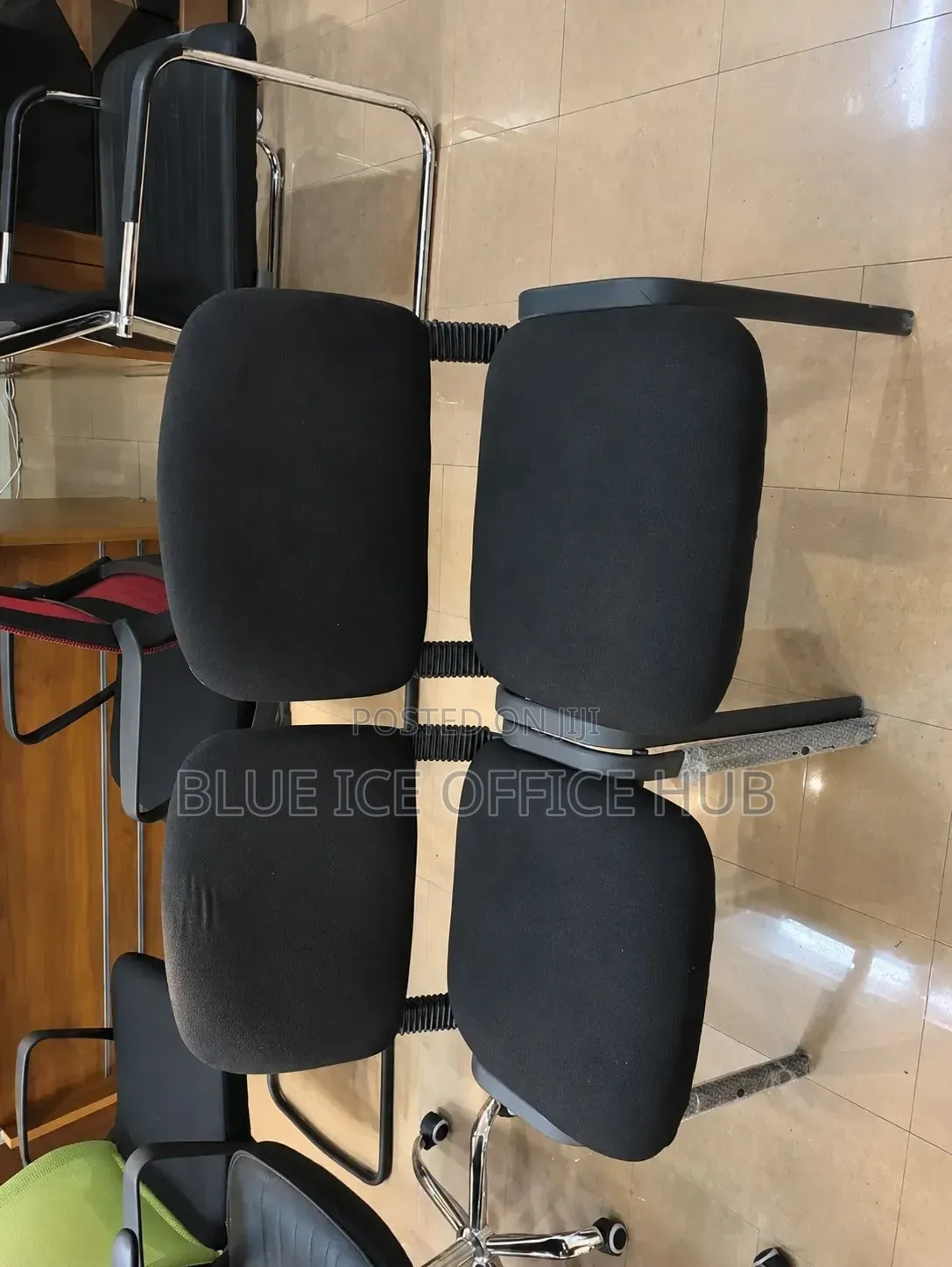 Black Office Visitor Chairs – Padded Reception and Meeting Room Seats