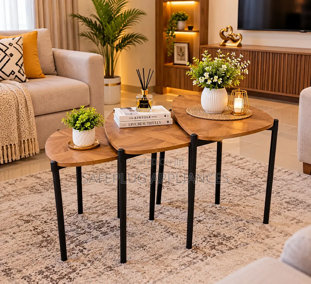 Modern 3-in-1 Executive Pure Marble Table