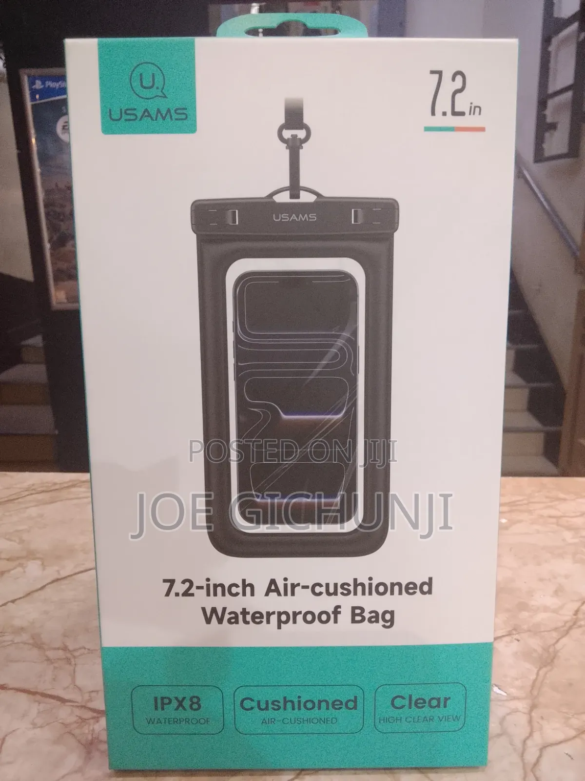 USAMS 7.2-Inch Air-Cushioned Waterproof Phone Pouch