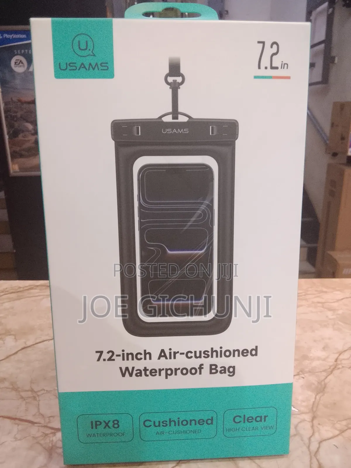 USAMS 7.2-Inch Air-Cushioned Waterproof Phone Pouch