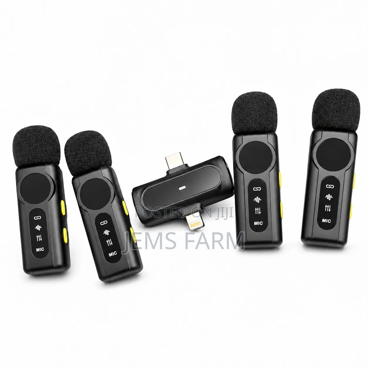 J88 4-in-1 WirelessLavalierMicrophone Digital Display &Noise Reduction