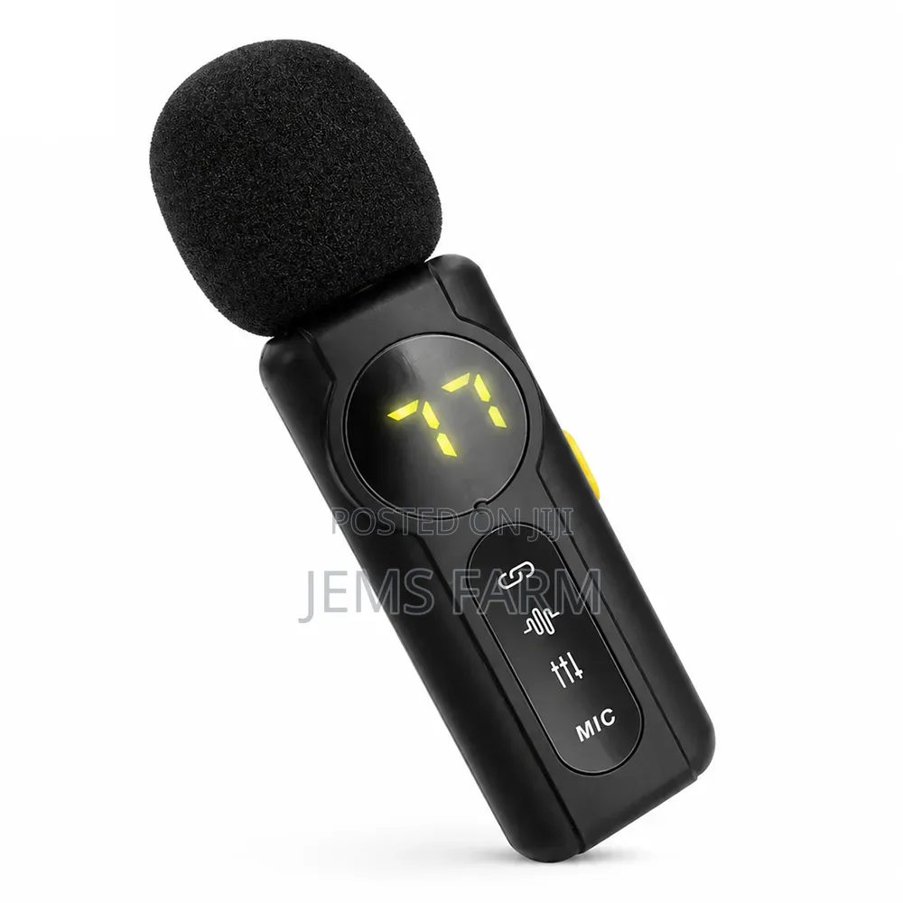 J88 4-in-1 WirelessLavalierMicrophone Digital Display &Noise Reduction