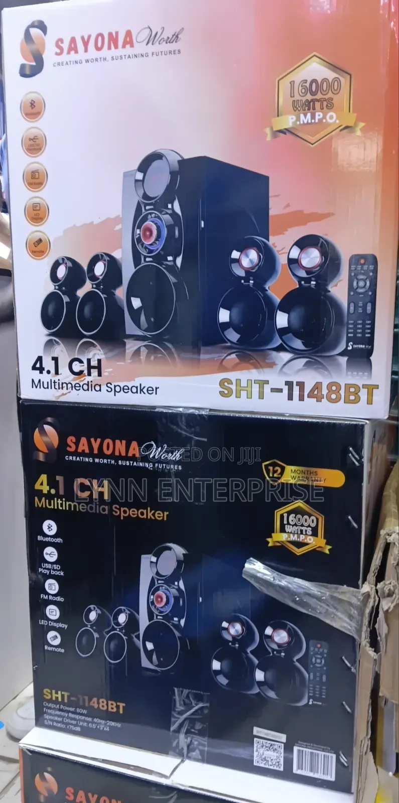 Sayona SHT_1148BT 4.1CH Multimedia Speaker 16000watts