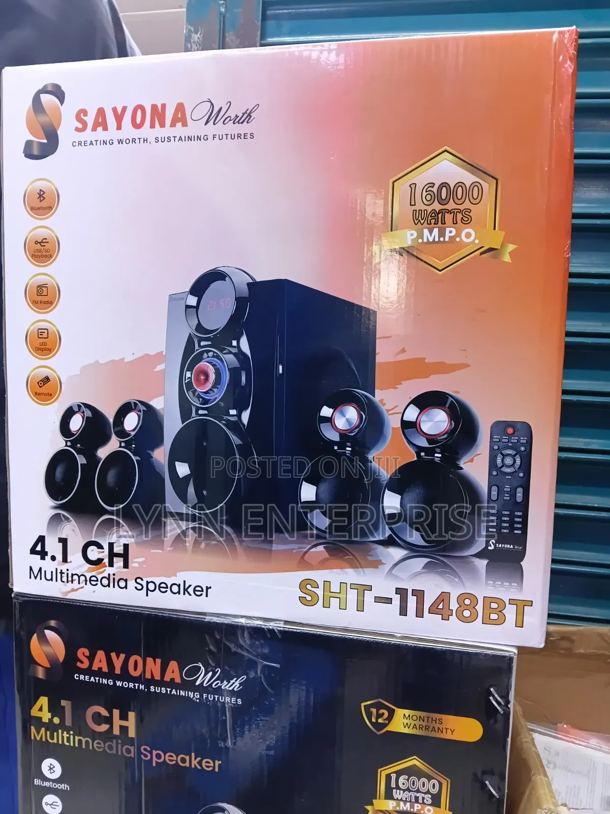 Sayona SHT_1148BT 4.1CH Multimedia Speaker 16000watts