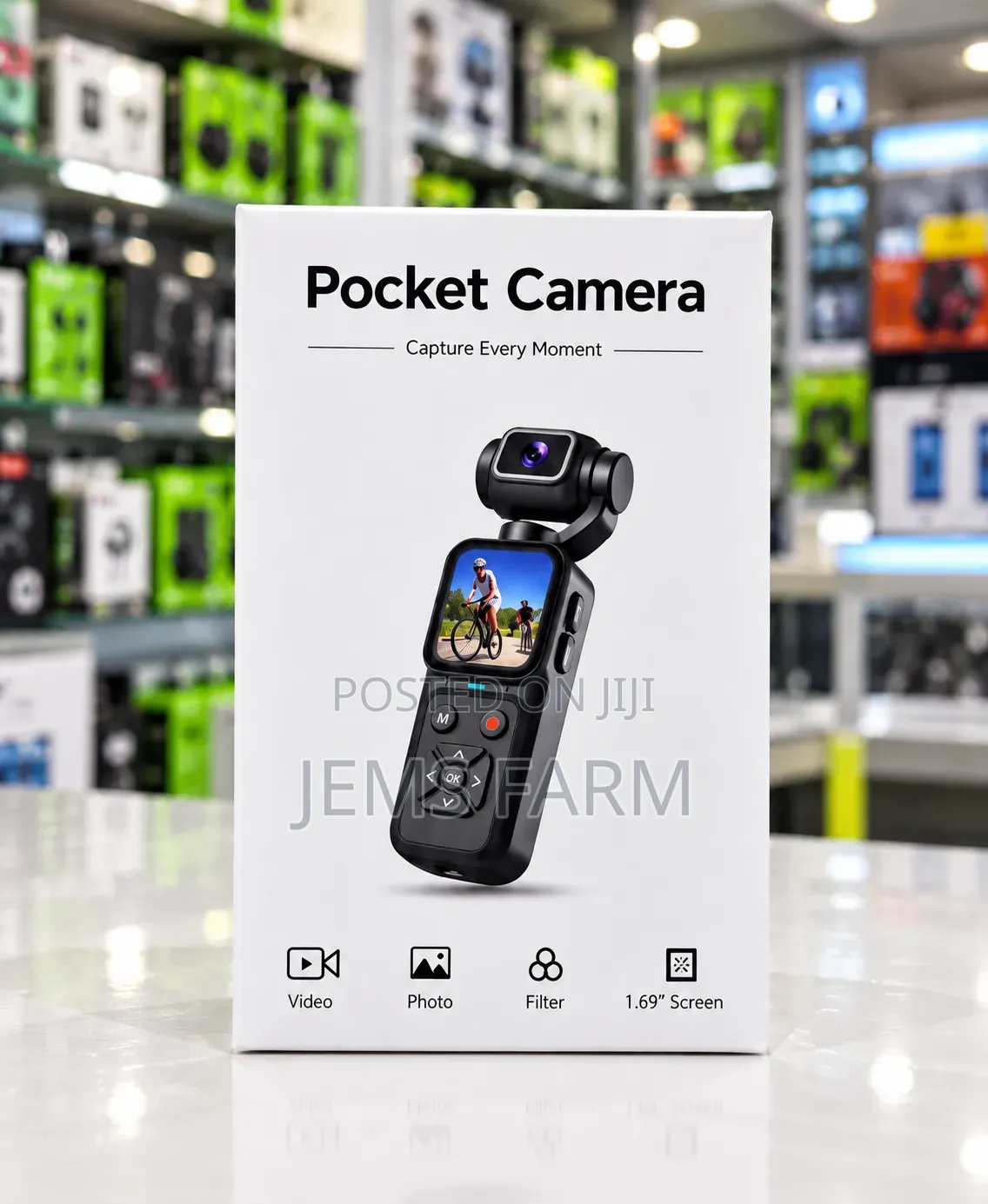1800 Rotation 1.69inch Screen Video & Photo Vlogging Pocket Camera
