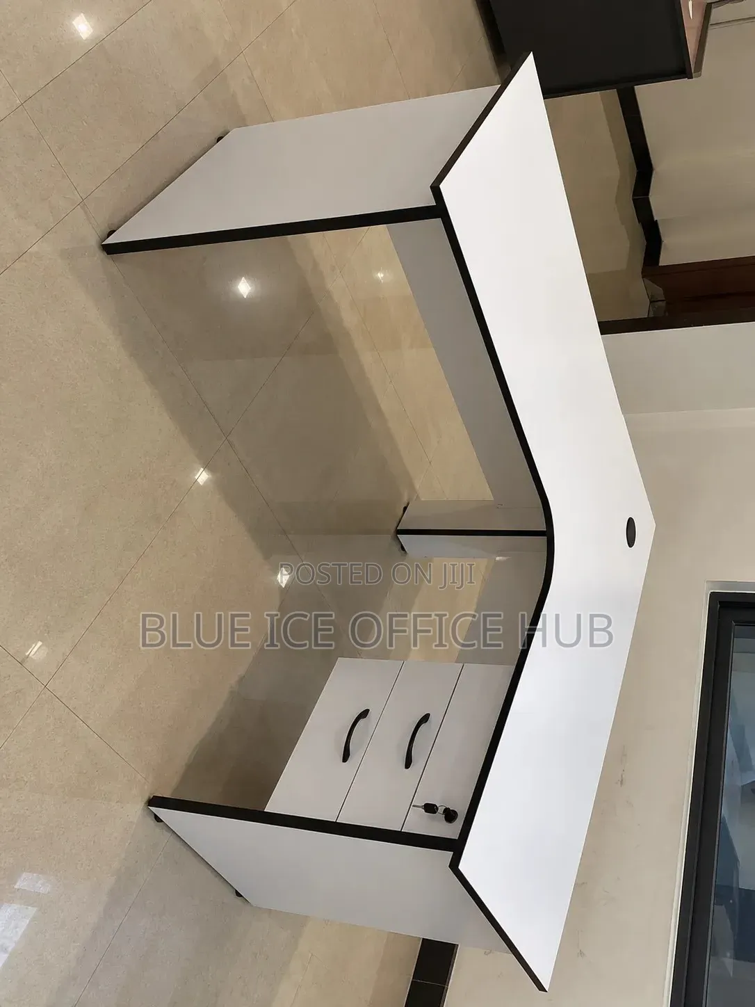 L Shaped Office Desk – White Corner Computer Table With Drawers