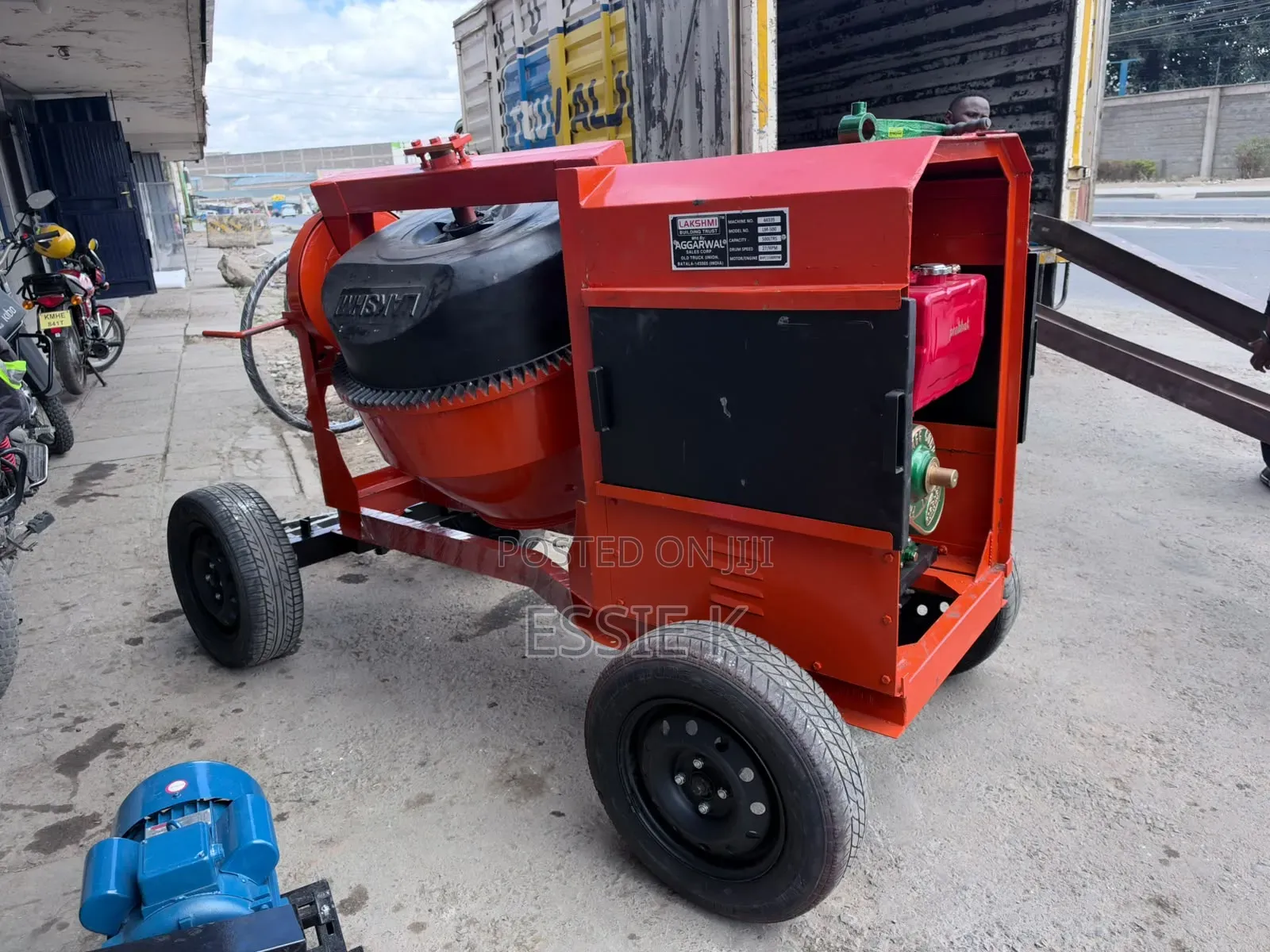 Industrial 500L Concrete Mixer With 8hp Engine