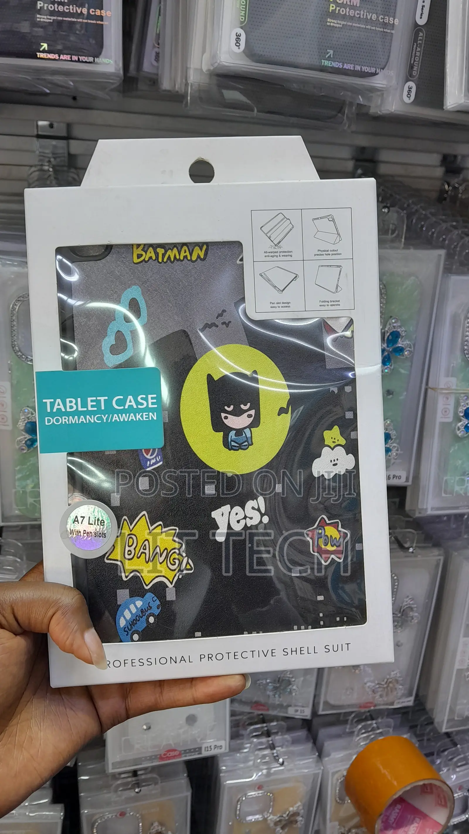 Cartoon-Themed Batman Smart Tablet Case for Samsung Tab A7 Lite