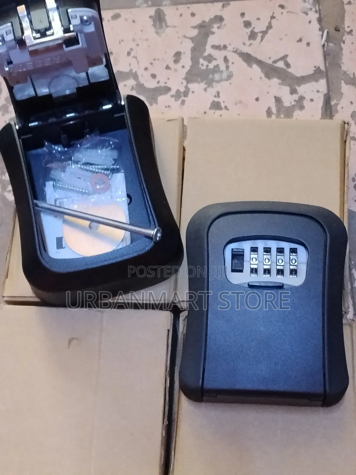 Black Wall Mounted Security Key Box