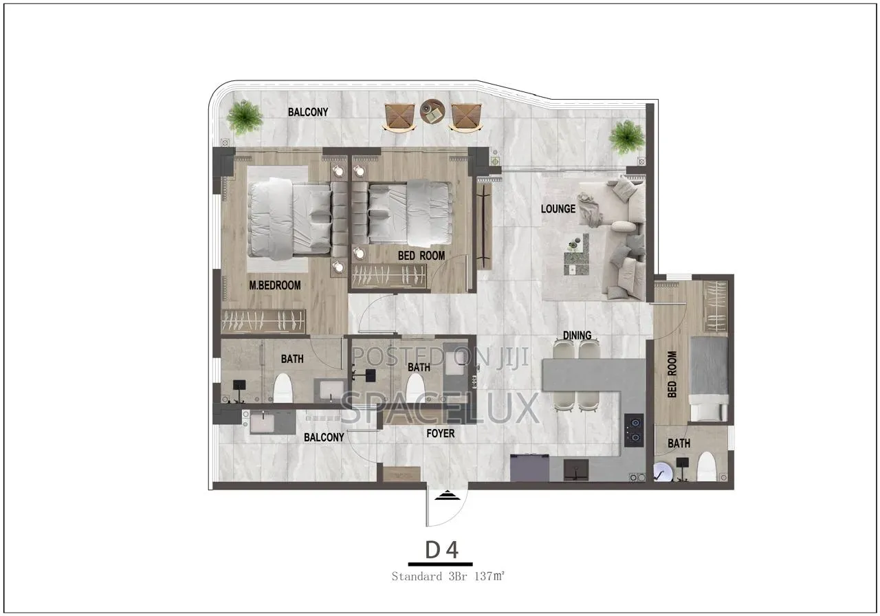 3bdrm Apartment in Versailles, Kileleshwa for sale