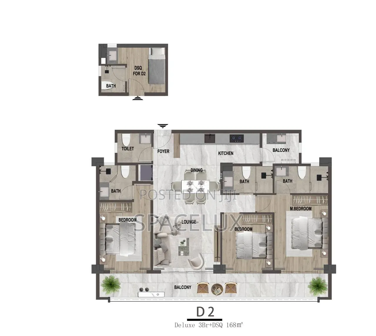 3bdrm Apartment in Versailles, Kileleshwa for sale
