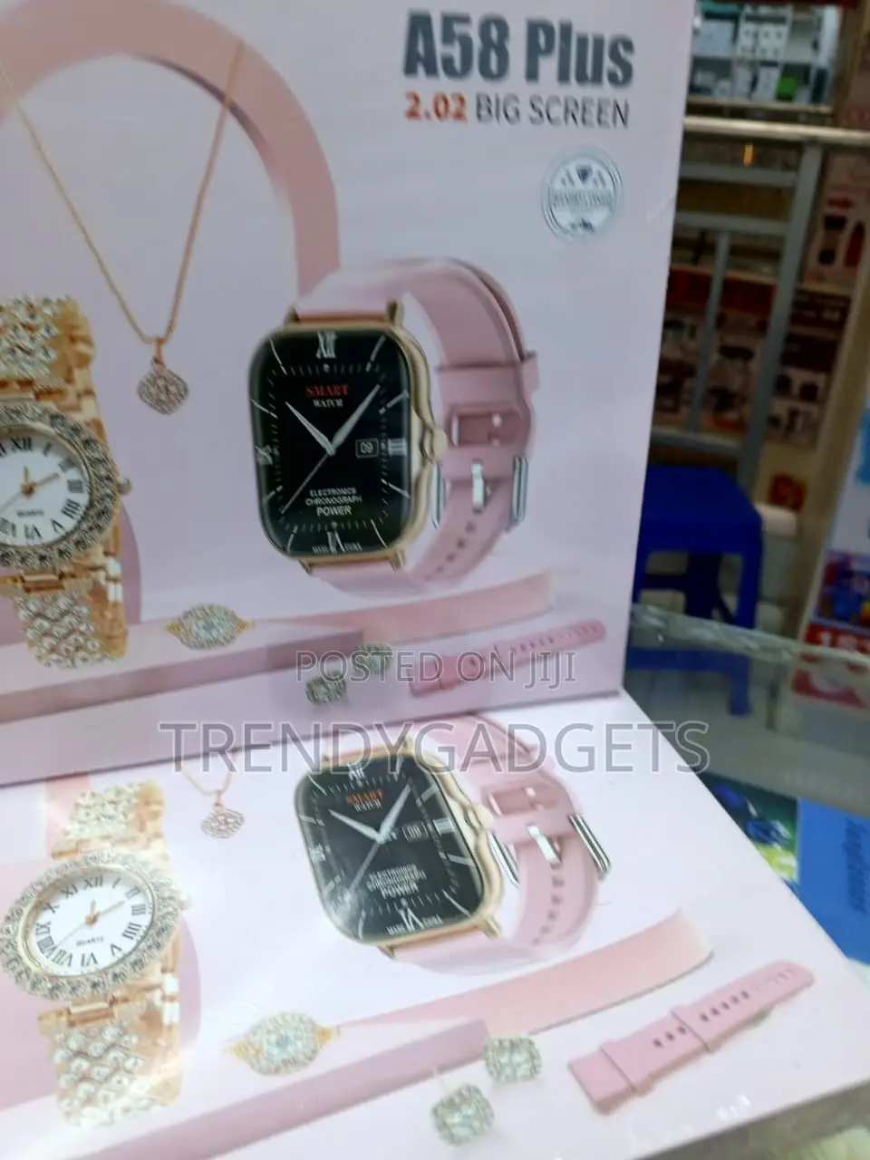 A58 Plus Women’s Fitness Tracker Smartwatch With Gift Accessories